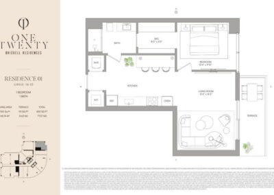 One Twenty Brickell floorplan Residence 01