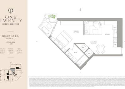 One Twenty Brickell floorplan Residence 12